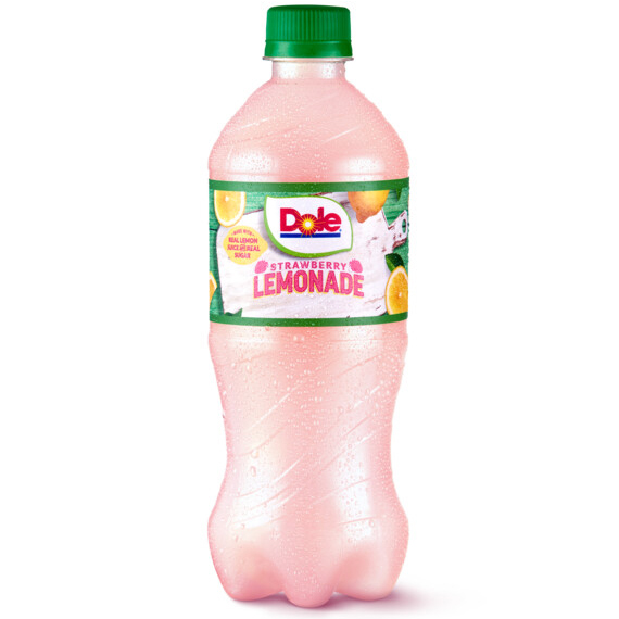 Dole Strawberry Lemonade Bottle Lemonade with Strawberries Beverage