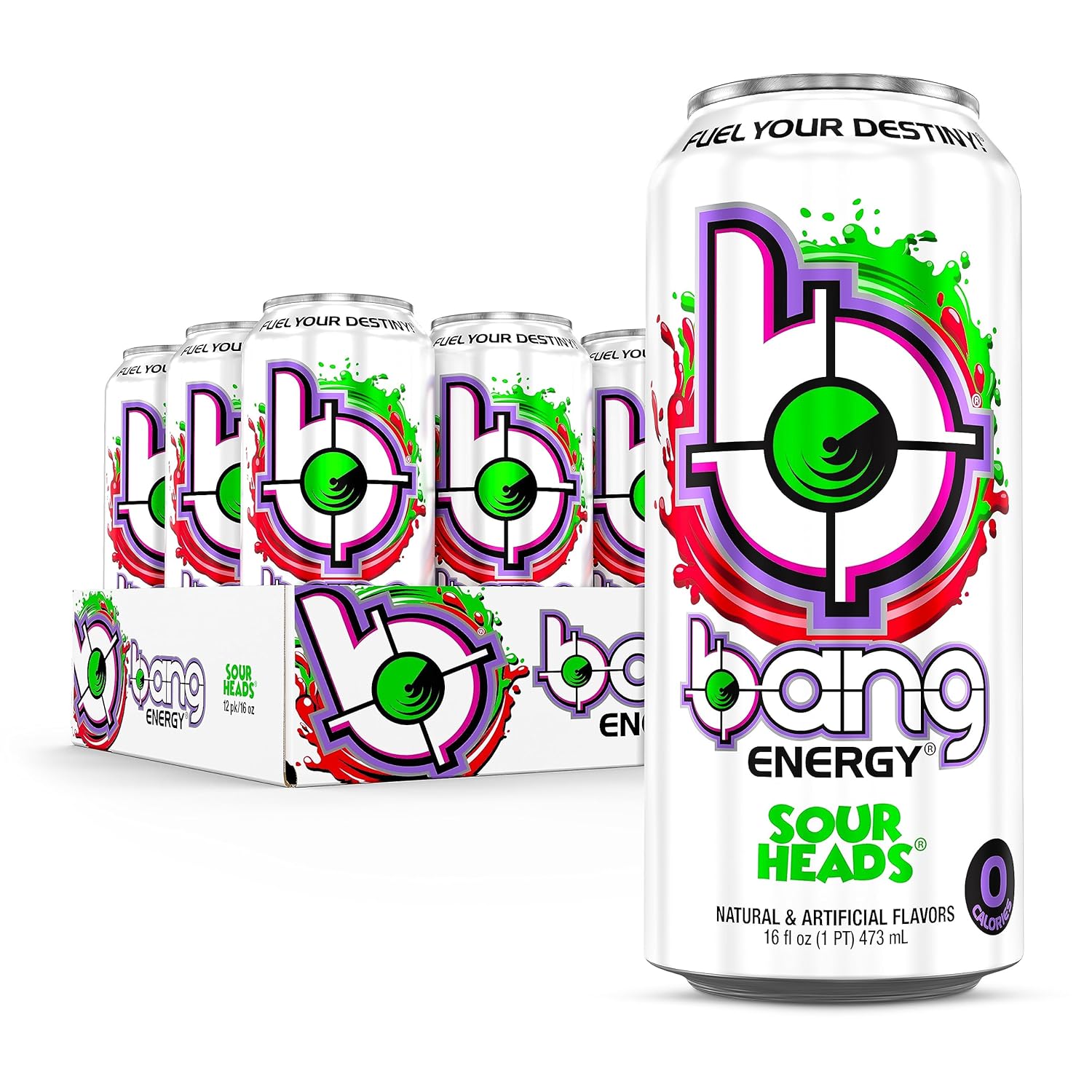 Bang Energy Sour Head, 16 Oz Can Beverage for You