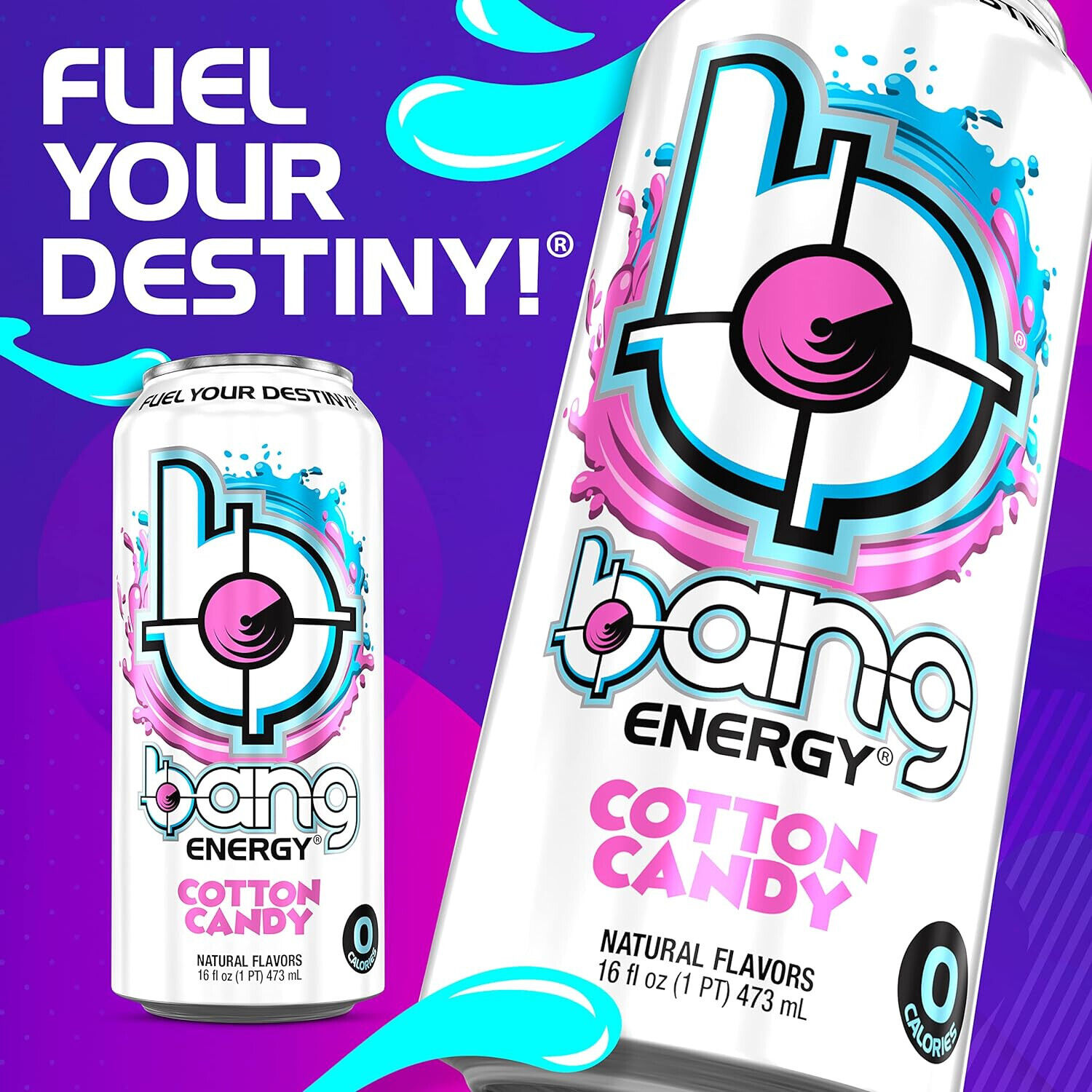 Bang Energy Cotton Candy Powerful Energy Boost in a Can