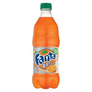 Fanta Zero Orange Soda 20 Oz Bottle