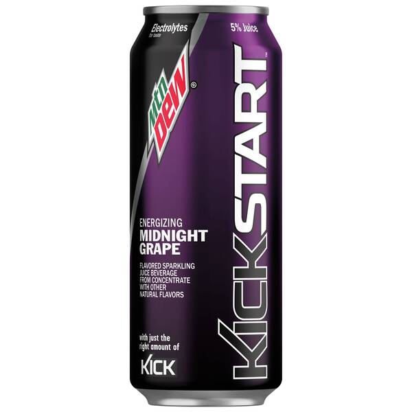 Mtn Dew Kickstart Grape Bold and Invigorating Energy Boost Beverage