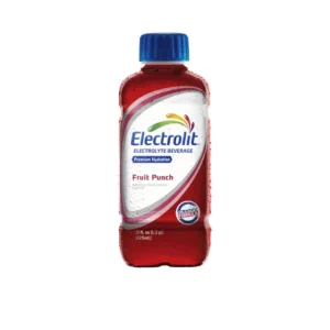 Electrolit Electrolyte Hydration, Fruit Punch, 21 Oz Bottle - A vibrant bottle filled with fruit punch-flavored hydration, featuring the Electrolit logo.
